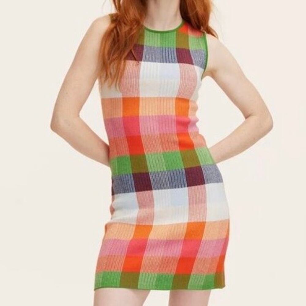 KATE SPADE x TARGET | NWT Plaid‎ Pink Orange Green Knit Dress Multicolor | XL
